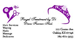 Royal Treatment by Di business card